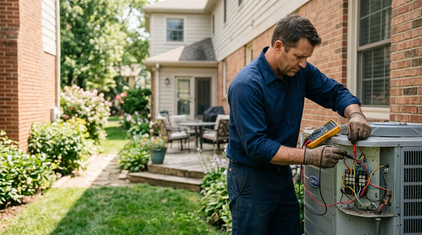 HVAC technician working near Little Genesee, NY